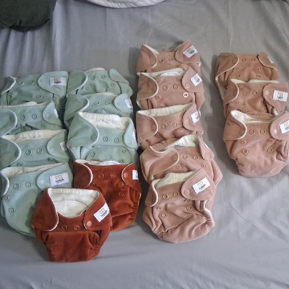 Set of Cloth Diapers in Earth Tones